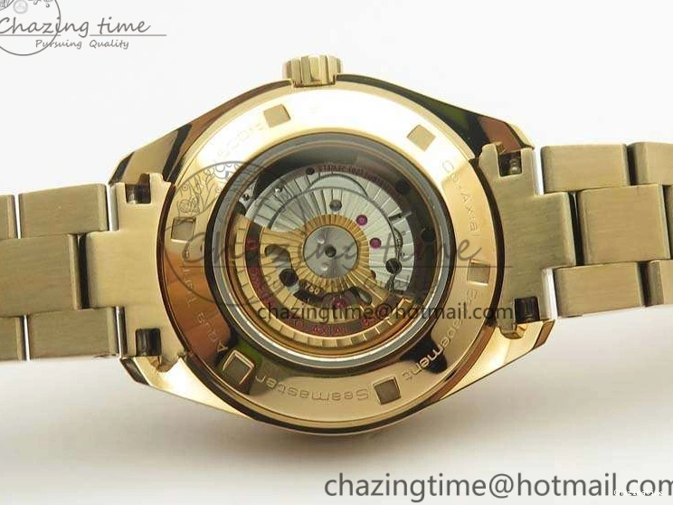 0209 Bright Aqua Terra Ladies 35mm RG V6F Best Edition Brown Dial On RG Bracelet A 8101